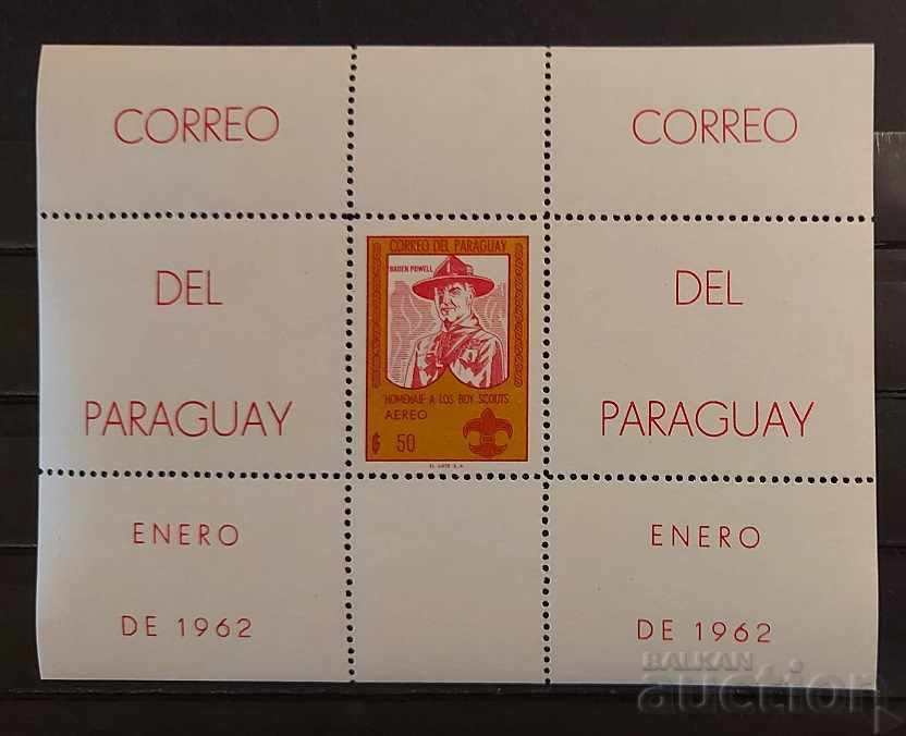 Παραγουάη 1962 Προσωπικότητες / Πρόσκοποι Μπλοκ MNH