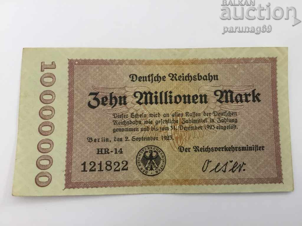 Germania - Căi ferate 10.000.000 de mărci 1923 (BS)