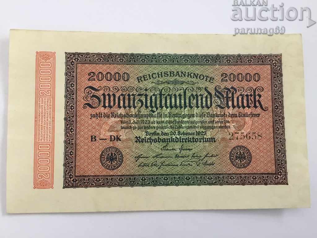 Germany - 20,000 stamps 1923. R.85a UNC