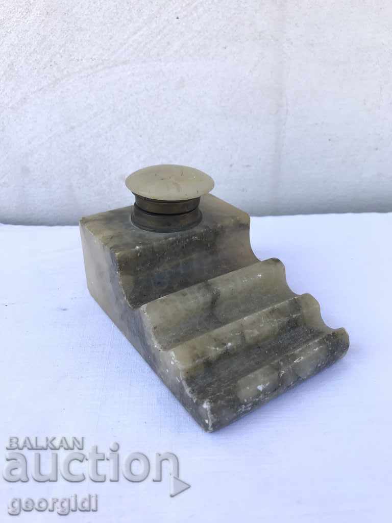 Old marble inkwell №0689