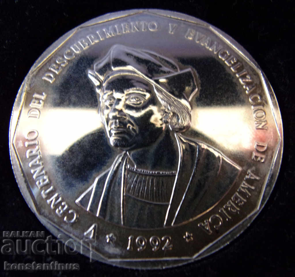 Доминикана Сет  1  Долар 1988  UNC Rare - 5