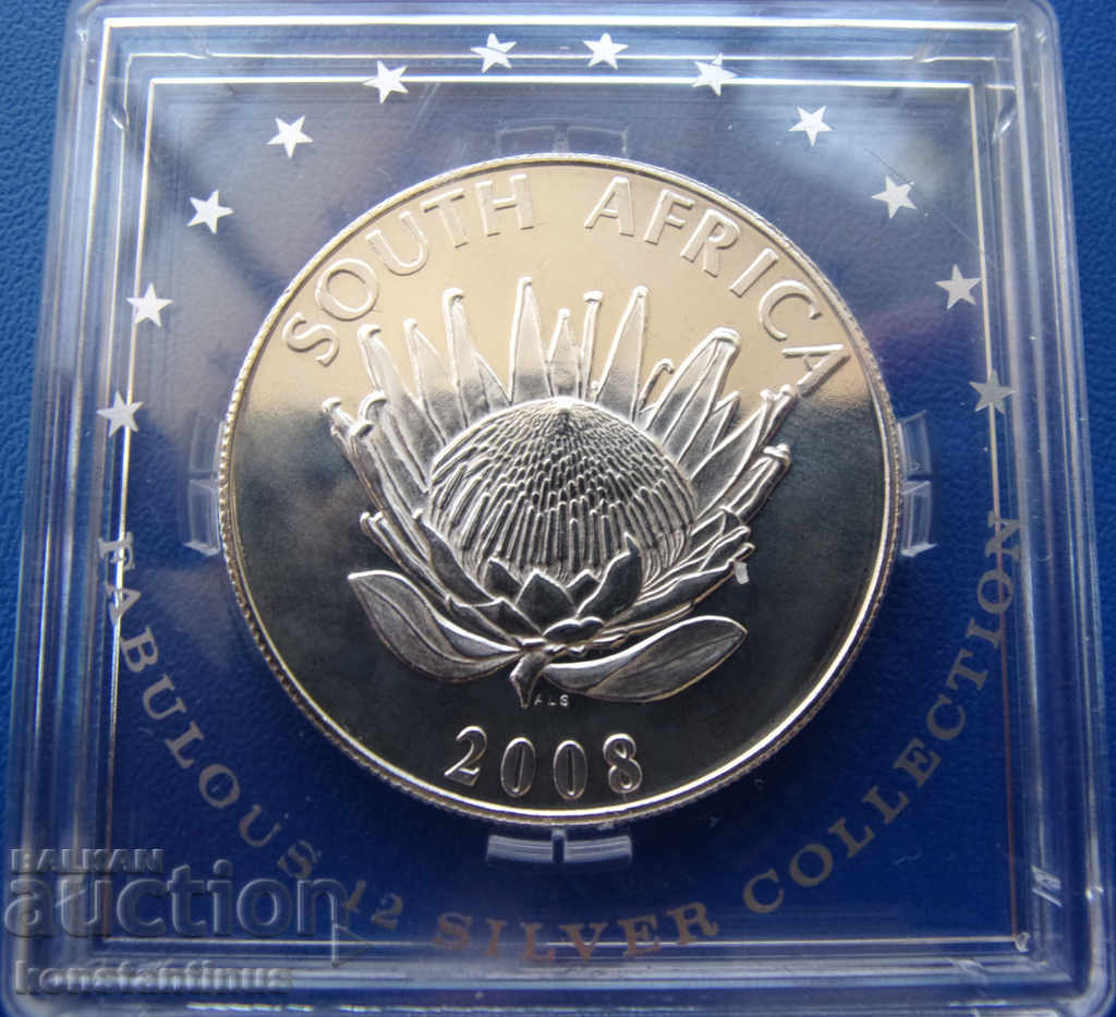 ЮАР  1  Ранд  2008  Сребро  UNC PROOF  Rare с цена € 38.35 | 75.01 лв.