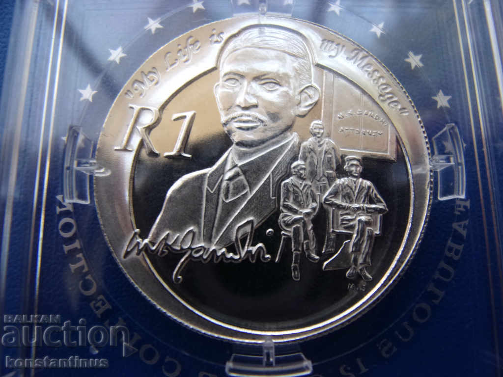 Аукцион ЮАР  1  Ранд  2008  Сребро  UNC PROOF  Rare