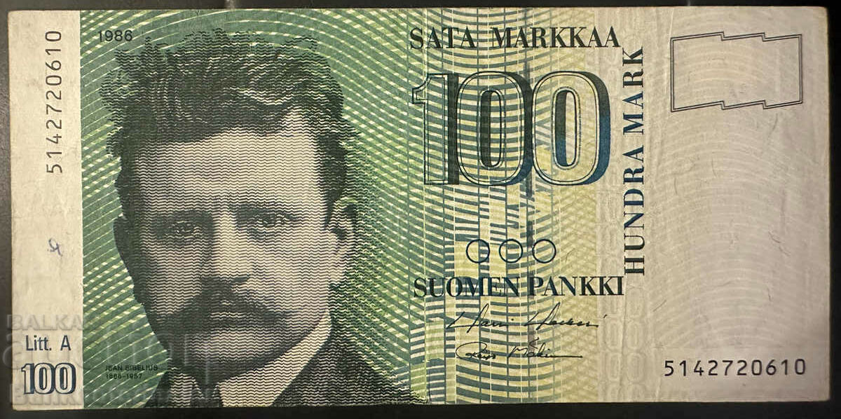 Finland 100 markkaa 1986 Pick 115 Ref 0610