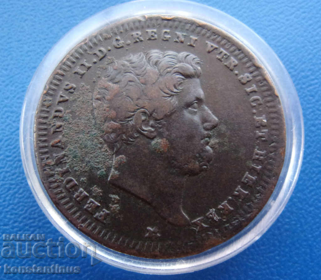 Сицилия  2  Торнези  1843  Very Rare с цена € 28.12 | 55.00 лв.