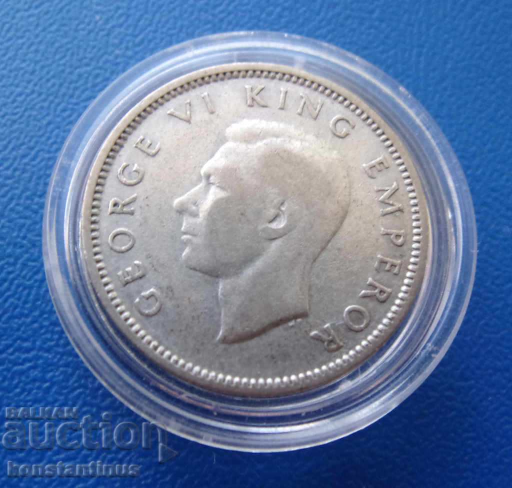 Нова Зеландия  6  Пени  1943  Сребро  Rare с цена € 15.34 | 30.00 лв.