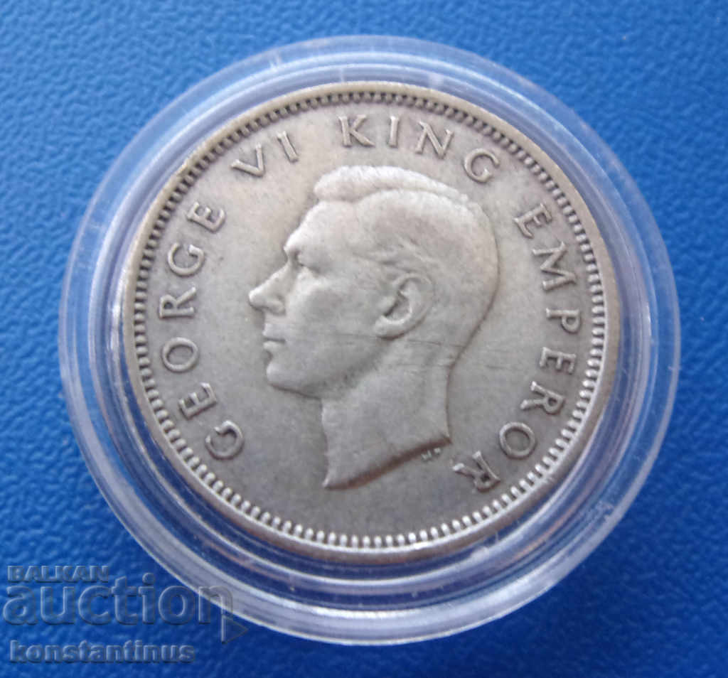 Нова Зеландия  6  Пени  1944  Сребро  Rare с цена € 15.34 | 30.00 лв.