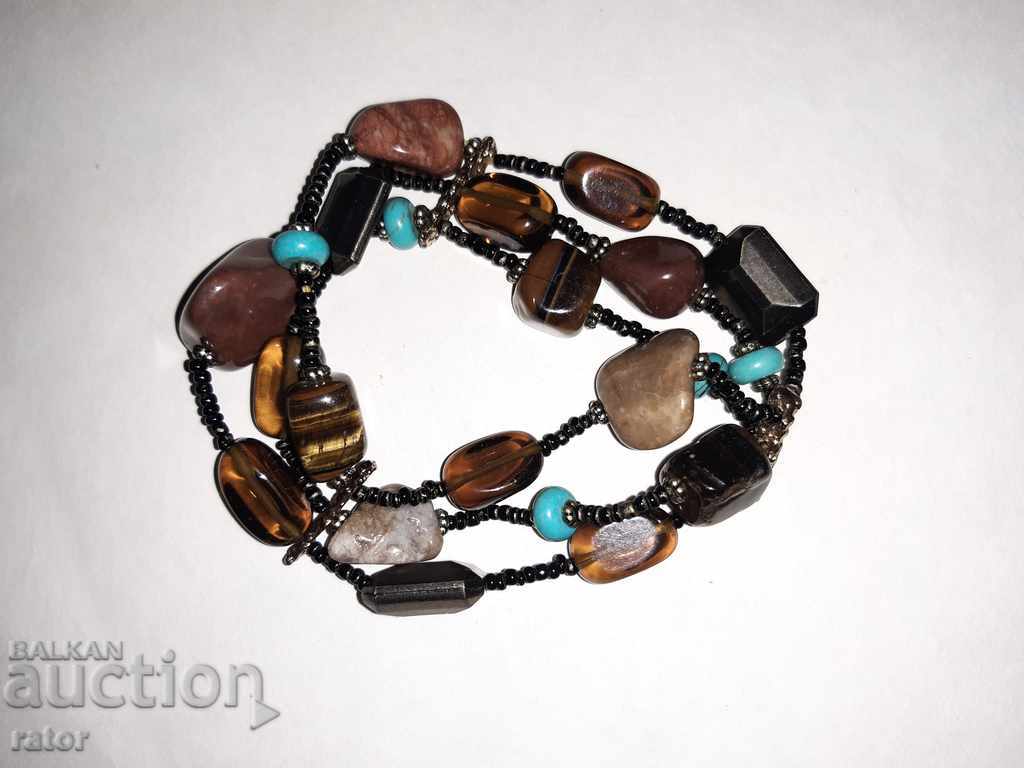 Auction Old bracelet - stones, glass, beads. Jewelry Auction Old bracelet - stones, glass, beads. Jewelry