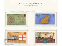 1974. Guernsey. 100 χρόνια από την καθολική ταχυδρομική ένωση.