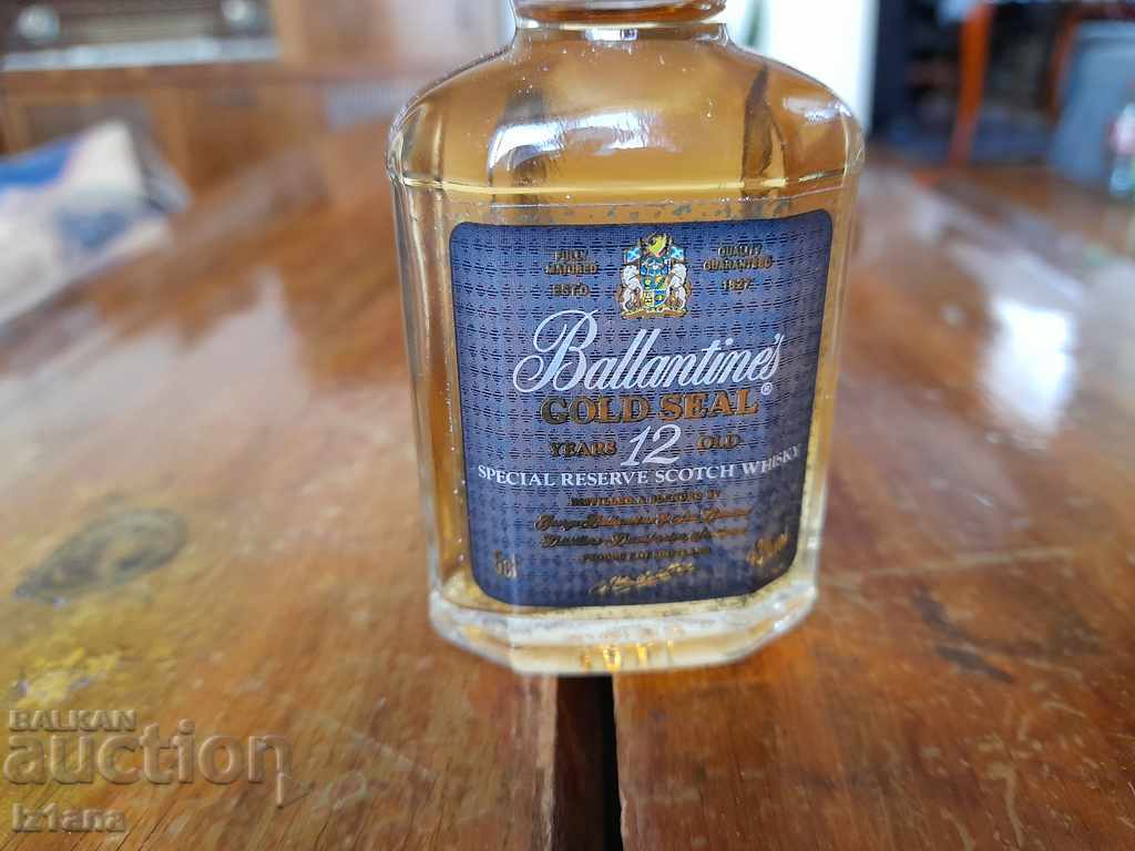 Old bottle of Ballantines Gold Seal with price 15.00 BGN | € 7.67