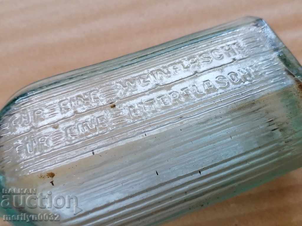 Стара бутилка, немско шише с надписи - 7