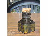 antique glass ink bottle PELIKAN PELIKAN
