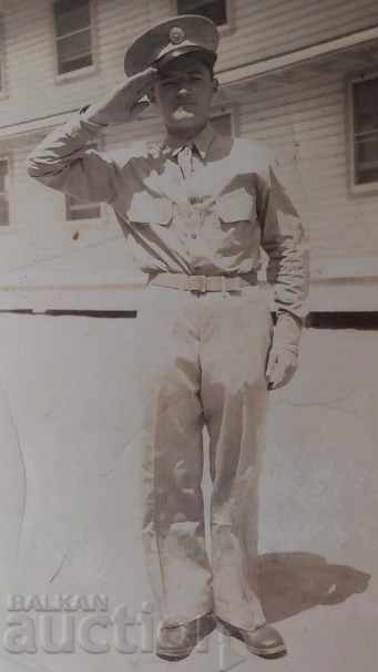 AMERICAN SOLDIER MILITARY OLD PHOTO PHOTO