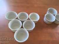 PORCELAIN CUP BULGARIA FROM THE EARLY SOC.-9 PCS