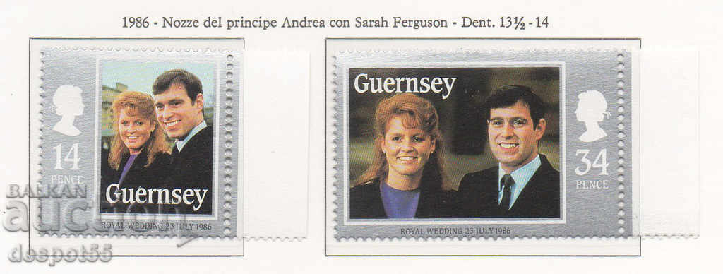 1986. Guernsey. Nunta regală.