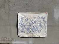 An old embroidered pillow case