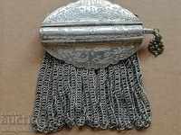 Възрожденска сребърна гривна сребро надпис дата накит бижу
