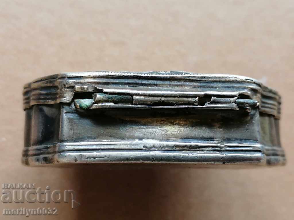 Auction Snuffbox Pasha Mirali Silver 900/1000 Ottoman Crest Auction Snuffbox Pasha Mirali Silver 900/1000 Ottoman Crest