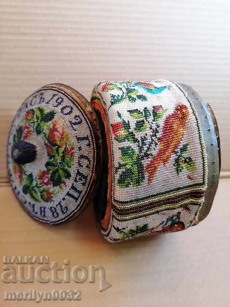 Old box with a message from the Macedonian urn bead 1902 with price 695.00 BGN | € 355.35 Old box with a message from the Macedonian urn bead 1902 with price 695.00 BGN | € 355.35