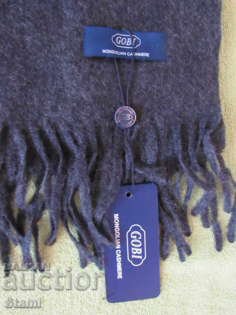New cashmere dark blue GOBI scarf, Mongolia with price 139.00 BGN | € 71.07 New cashmere dark blue GOBI scarf, Mongolia with price 139.00 BGN | € 71.07