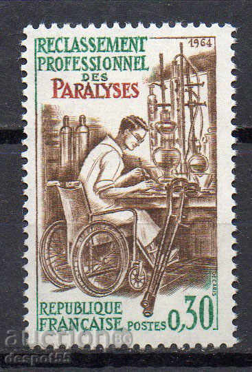 1964. Франция. Професионална рехабилитация на парализирани.