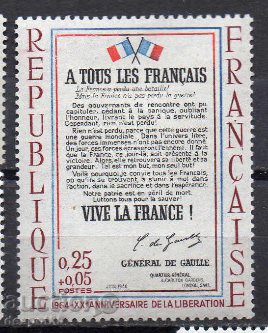 1964. Γαλλία. '20 της Απελευθέρωσης.