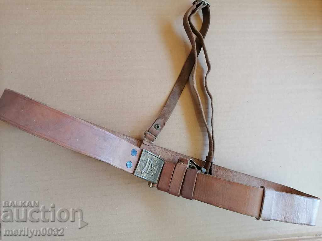 Sergeant's belt with a prototype People's Militia 40-50s of the People's Republic of Bulgaria