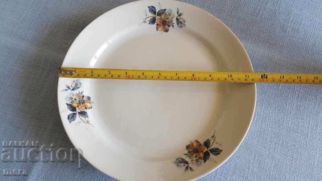 Licitație Platou rotund de porțelan mare-Dyanko Stefanov-Razgrad