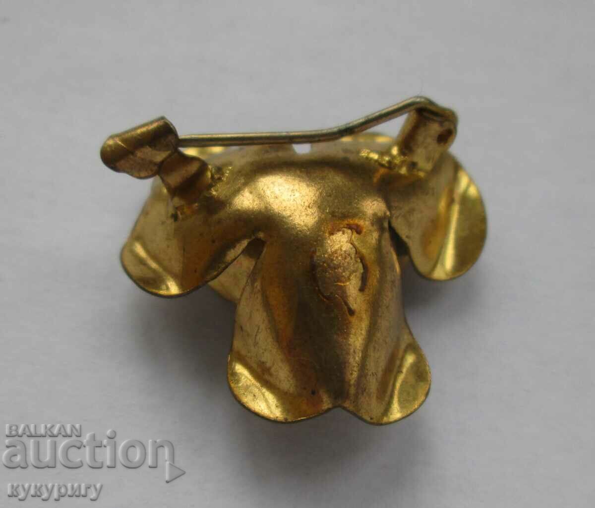 Παράδοση Επιχρυσωμένη καρφίτσα λουλουδιών γηραιάς κυρίας Παράδοση Επιχρυσωμένη καρφίτσα λουλουδιών γηραιάς κυρίας