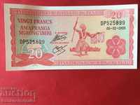 Burundi 20 Francs 2005 Pick27 e Ref 5899 Unc