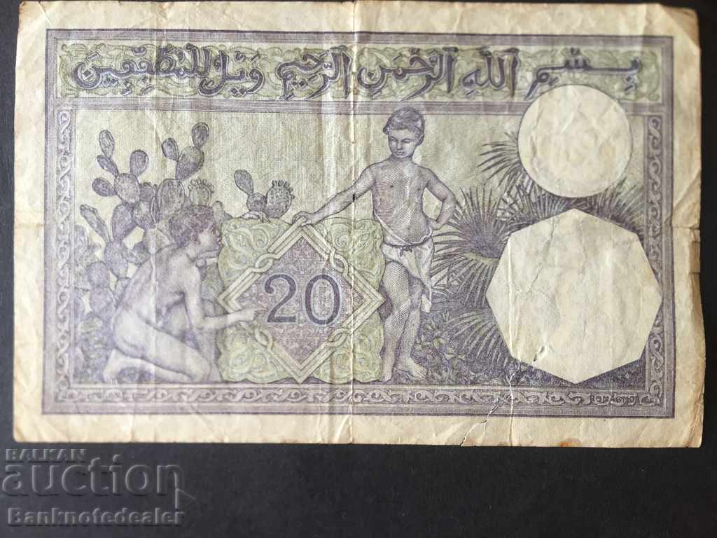 Algeria 20 Francs 1941 Pick 78 Ref 3399 with price 35.00 BGN | € 17.90 Algeria 20 Francs 1941 Pick 78 Ref 3399 with price 35.00 BGN | € 17.90