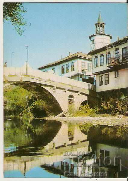 Ταχυδρομική κάρτα Βουλγαρία Tryavna Παλιά γέφυρα και Πύργος ρολογιού1