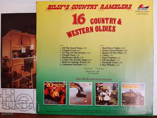 Billy's Country Ramblers - 16 country & western oldies 1980 with price 35.00 BGN | € 17.90 Billy's Country Ramblers - 16 country & western oldies 1980 with price 35.00 BGN | € 17.90