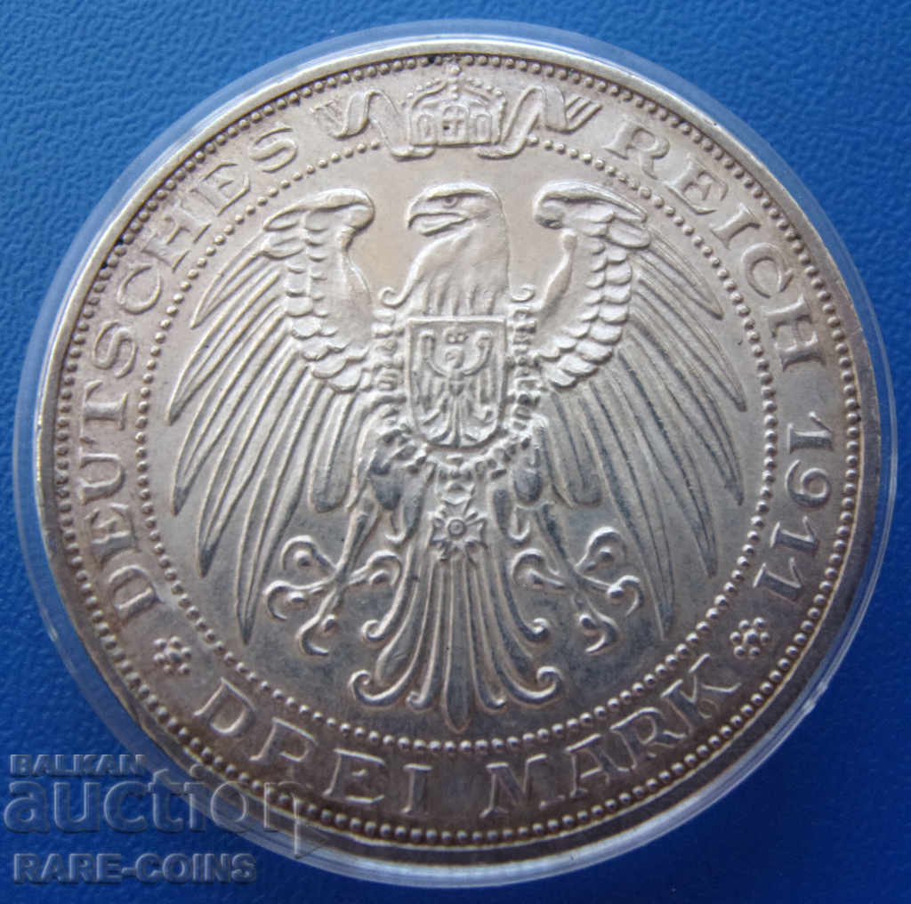 Germany 3 Mark 1911 UNC Rare Original με τιμή € 76.69 | 149.99 BGN Germany 3 Mark 1911 UNC Rare Original με τιμή € 76.69 | 149.99 BGN