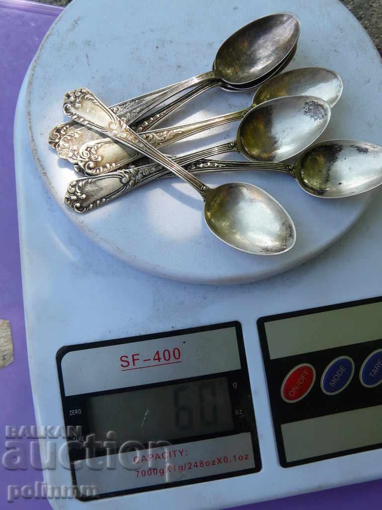 French silver spoons - 7 French silver spoons - 7