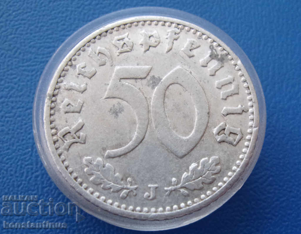 Germany III Reich 50 Pfeif 1939 J Rare