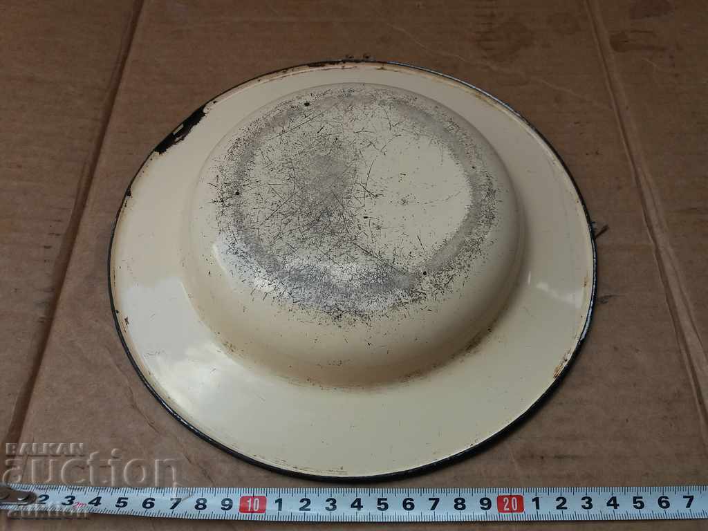 ENAMELED SOC, BOWL, PANIC - 6 ENAMELED SOC, BOWL, PANIC - 6