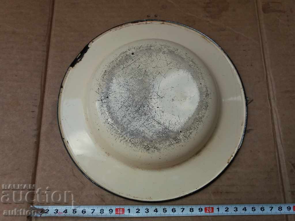 ENAMELED SOC, BOWL, PANIC - 7 ENAMELED SOC, BOWL, PANIC - 7