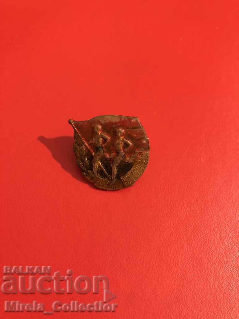 Delivery of Soc. sports badge celebration of physical education 1948 enamel