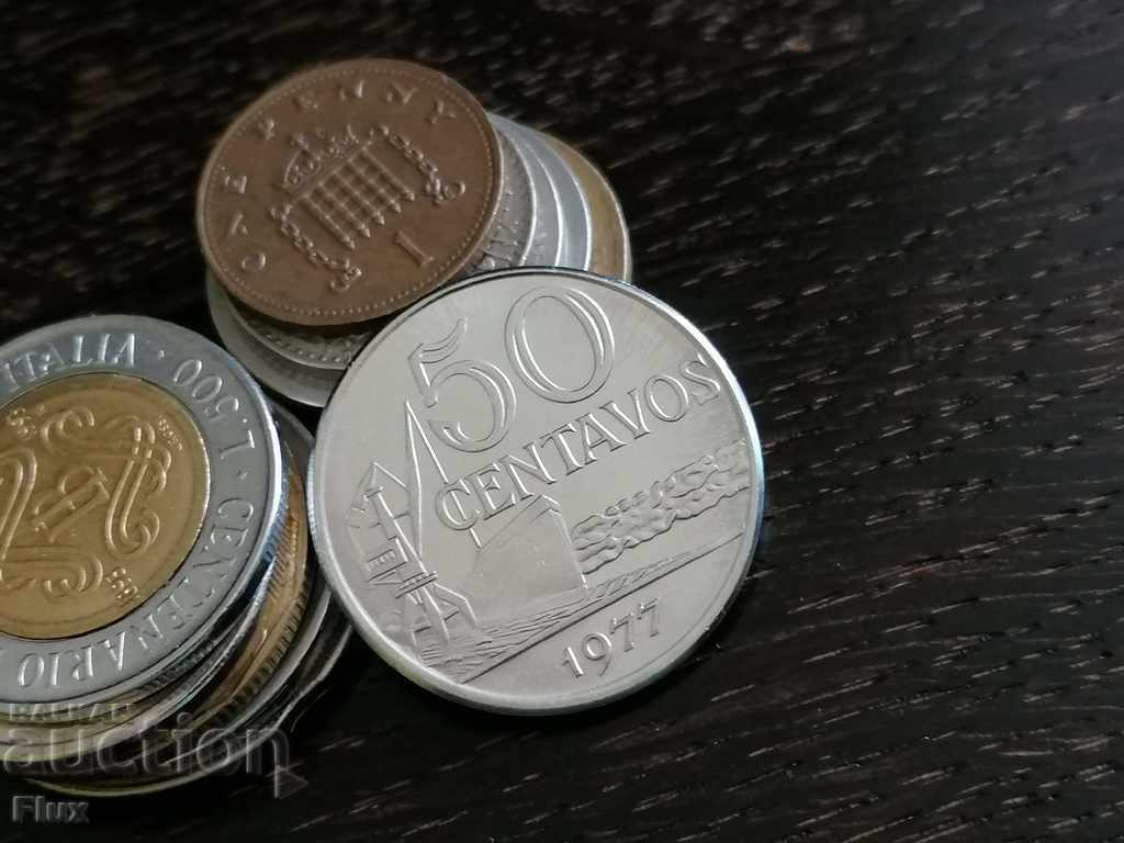 Monedă - Brazilia - 50 centavos 1977