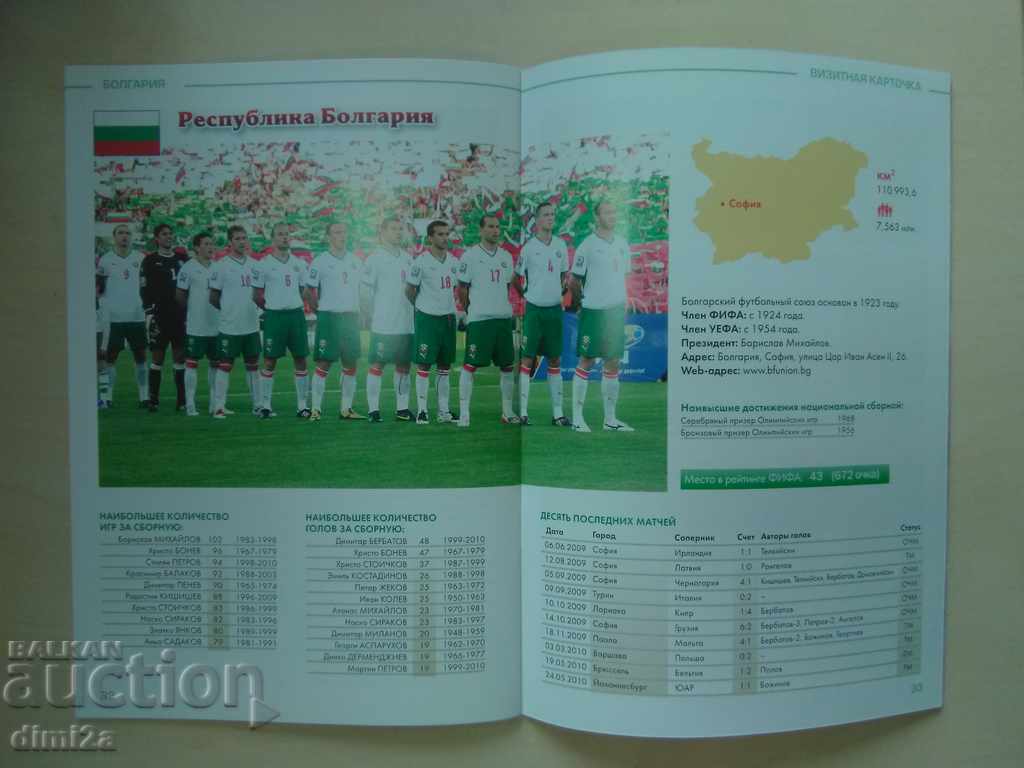 football program Russia Bulgaria 2010 with price 12.00 BGN | € 6.14 football program Russia Bulgaria 2010 with price 12.00 BGN | € 6.14