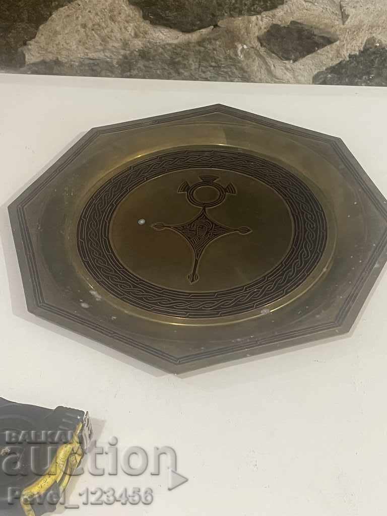 metal wall plate with strange symbolism with price 49.99 BGN | € 25.56