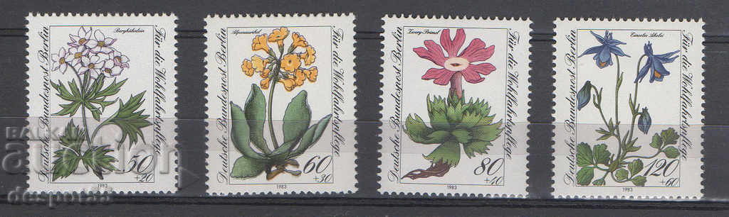 1983. Берлин. Благотворителни - застрашени алпийски цветя.