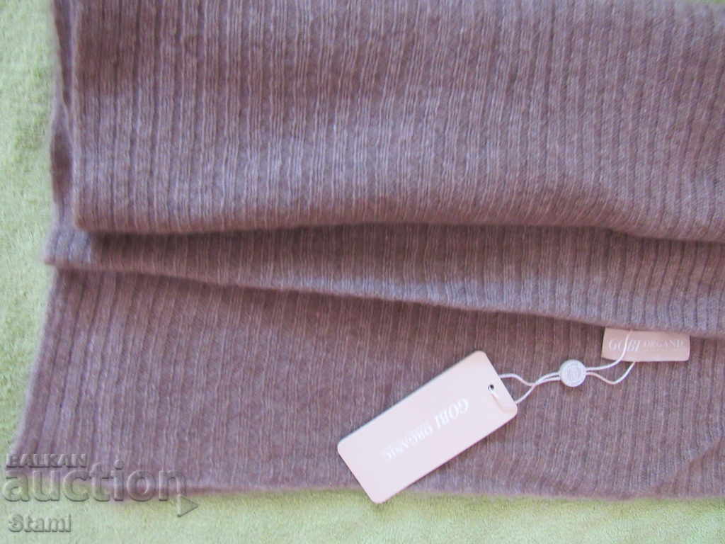 Auction New GOBI cashmere scarf, organic cashmere, milk with coffee, Mongolia Auction New GOBI cashmere scarf, organic cashmere, milk with coffee, Mongolia
