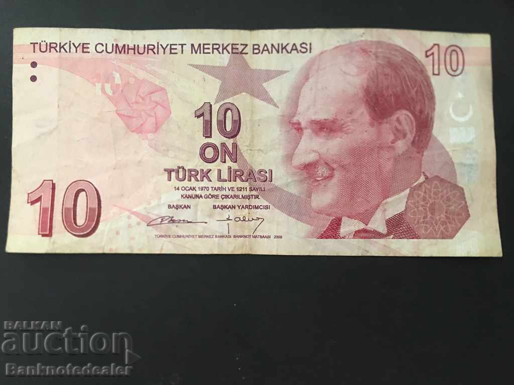 Turkey 10 Lirasi 1970 (2009) Pick 223 Ref 4720