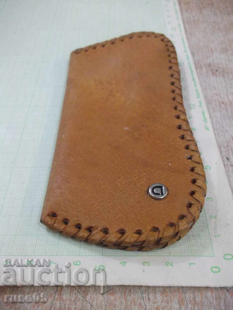 Auction  Glasses case old genuine leather from "SBH" store