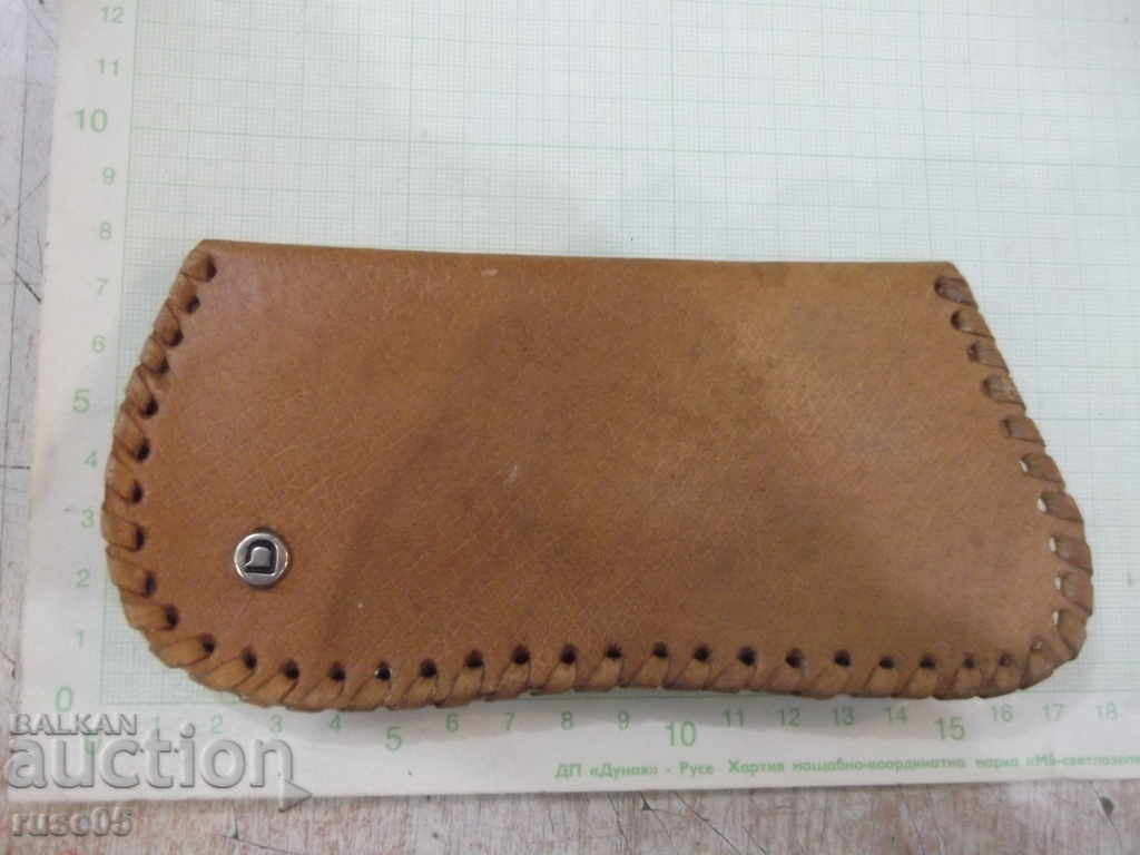 Glasses case old genuine leather from "SBH" store