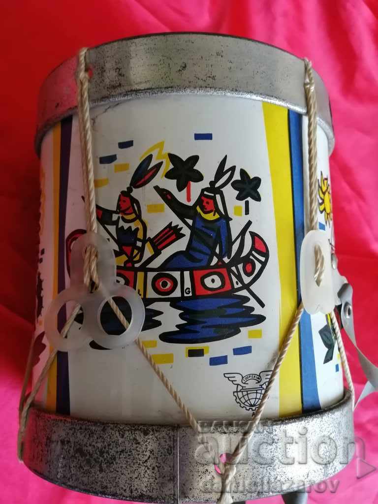 Auction Old Social Toy Children's DRUM 70s Auction Old Social Toy Children's DRUM 70s