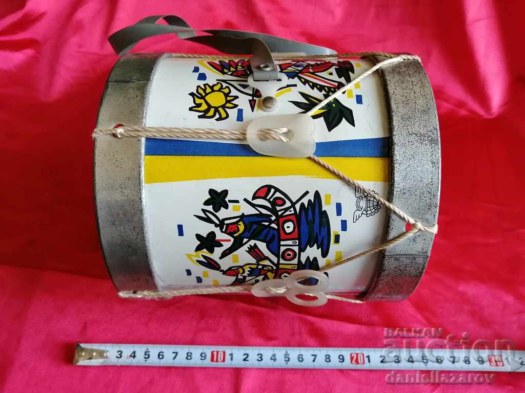 Old Social Toy Children's DRUM 70s - 6 Old Social Toy Children's DRUM 70s - 6