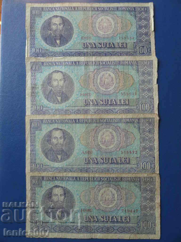 România 1966 - 100 lei (4 bucăți) - 5 România 1966 - 100 lei (4 bucăți) - 5